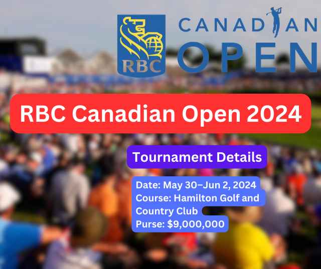 RBC Canadian Open 2024 Leaderboard, Tournament Schedule, Tickets and TV